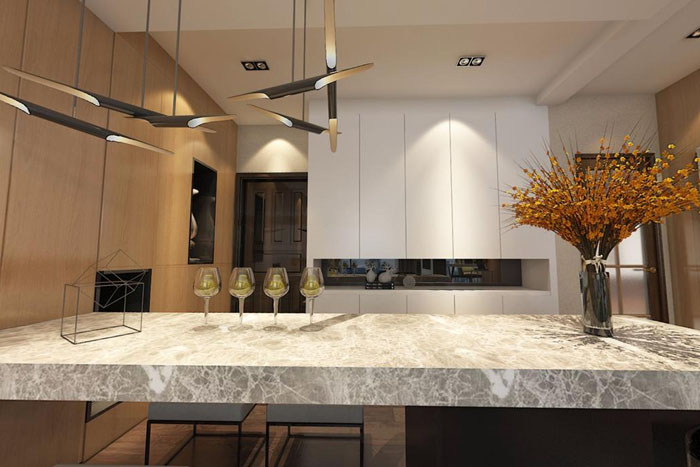 几款常见的大理石吧台桌气概