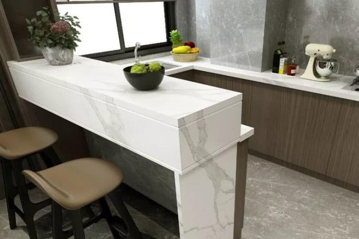 岩板做厨房台面的两种通例做法